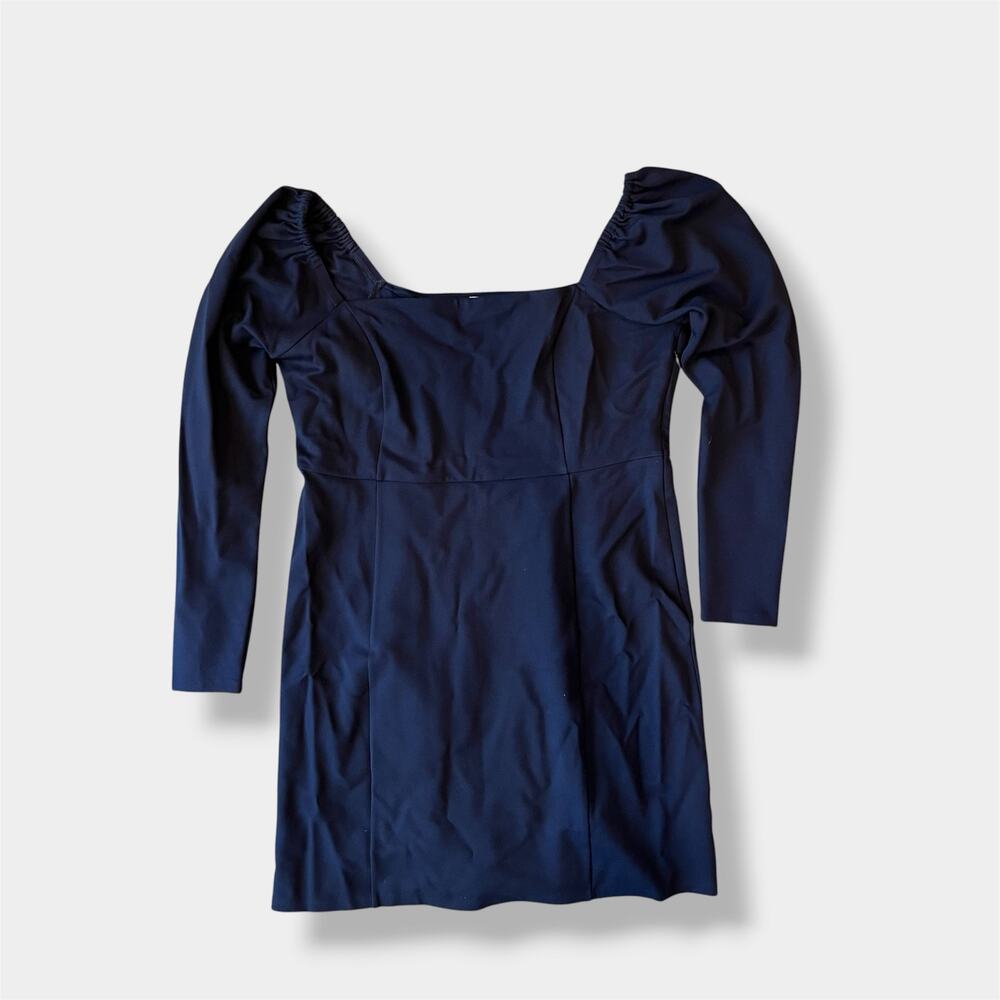 Boden Square Neck Mini Dress Navy Blue 14